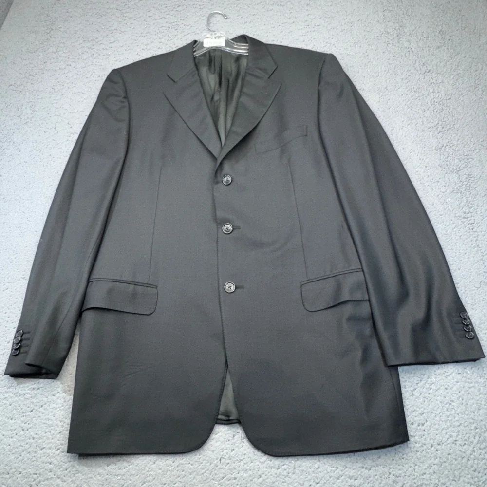 Ermenegildo Zegna‎ Blazer Mens 44L Gray Italian Trofeo Wool 2 Button Sport Coat